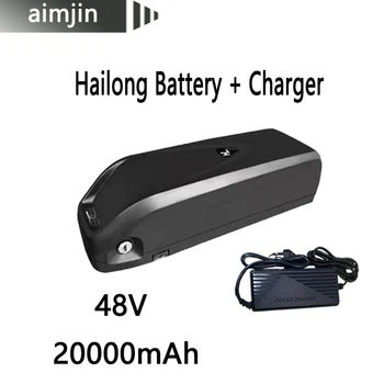 18650 48 В 20000 мАч Литиевая батарея Ebike Подходит для электрического велосипеда Hailong Мощностью 350 Вт 500 Вт 750 Вт 1000 Вт Зарядное устройство + ячейка