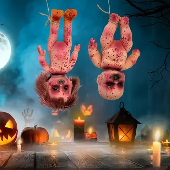 Украшение вечеринки аниме-куклой-призраком, жуткий декор на Хэллоуин, кукла-младенец с привидениями, игрушка-призрак-зомби, ужасное украшение для призраков