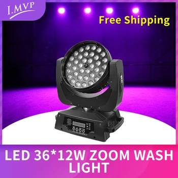 I.MVP High Power 36pcs * 10W/15W/18W LED Zoom Beam Wash Par Lights RGBW 4в1 Профессиональная Светодиодная Барная Сценическая Машина DMX512 DJ Lighting