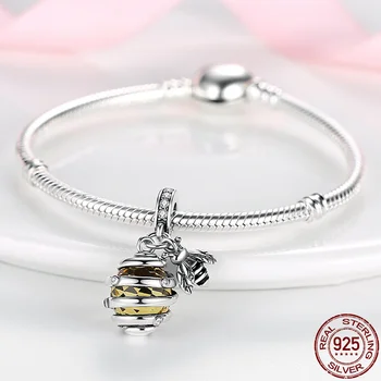 Подойдет Оригинальный браслет Pandora из стерлингового серебра S925 пробы, подвески серии Animal, бусины своими руками для женщин, подарок ювелирных украшений на День рождения