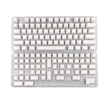 137 шт. Стильные белые пустые колпачки для ключей CherryHeight PBT DyeSub Набор колпачков для механической клавиатуры