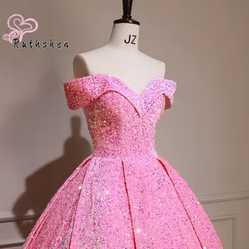 Роскошные Вечерние Платья с Розовыми Блестками, Бальное Платье Vestido De Fiesta для Женщин, Торжественная Вечеринка