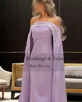 Sevintage Элегантные платья для выпускного вечера в Саудовской Аравии лавандового цвета с открытыми плечами, вечерние платья с блестками, Женские вечерние платья, наряды 2023 года