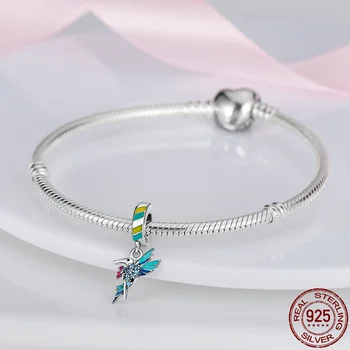 Подойдет Оригинальный браслет Pandora из стерлингового серебра S925 пробы, подвески серии Animal, бусины своими руками для женщин, подарок ювелирных украшений на День рождения