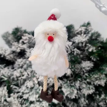 Рождественский кулон, белая плюшевая кукла, девочка-ангел, Лось, Снеговик, сумка, подвеска для ключей, украшение для Рождественской елки, принадлежности для Деда Мороза