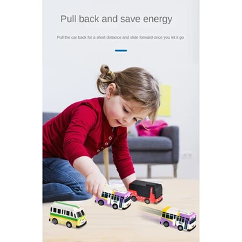 9 шт. игрушечный мини-автобус, модель автомобиля для мальчиков, друзей и детей, подарок на день рождения