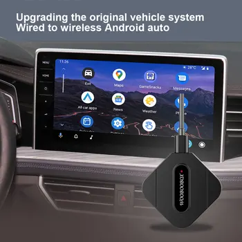 Подключаемый к беспроводной сети Mini AI Box 5.0G Carplay Android Auto Connector, совместимый с Bluetooth, 5.0 Plug and Play для проводного Android Auto