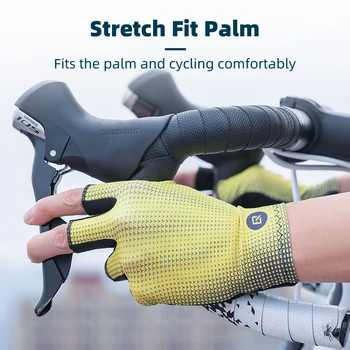 Летние велосипедные перчатки, Дышащие мотоциклетные перчатки, высокоэластичные перчатки с короткими пальцами для езды на велосипеде, перчатки для мотоциклетного снаряжения
