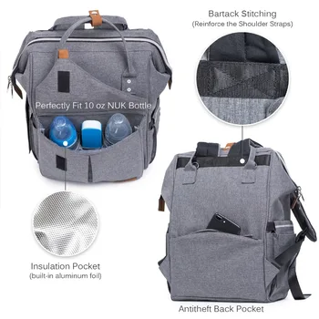Сумка для подгузников, сумка для детских подгузников, рюкзак для мамы и папы, водонепроницаемый модный многофункциональный рюкзак для мам