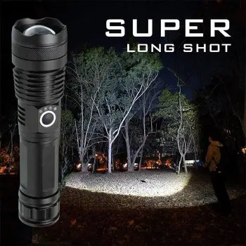Супер яркий светодиодный фонарик XH-P50 IPX4, водонепроницаемый Usb-фонарик, перезаряжаемый, мощная вспышка, светодиодный фонарик, перезаряжаемый USB