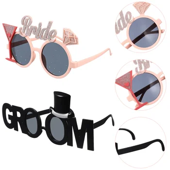 2 Шт Очки для невесты, жениха, Свадебный душ, Женские очки, Принадлежности для мальчишника, Пластиковый жених