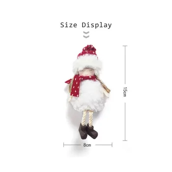 Рождественский кулон, белая плюшевая кукла, девочка-ангел, Лось, Снеговик, сумка, подвеска для ключей, украшение для Рождественской елки, принадлежности для Деда Мороза
