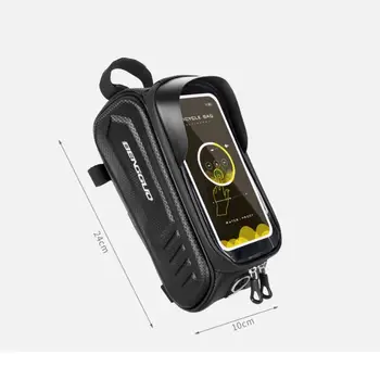 Велосипедная сумка с высокой вместимостью рамы, передняя труба, велосипедная сумка, Велосипедный водонепроницаемый чехол для телефона, аксессуары для сумки с сенсорным экраном 7 дюймов