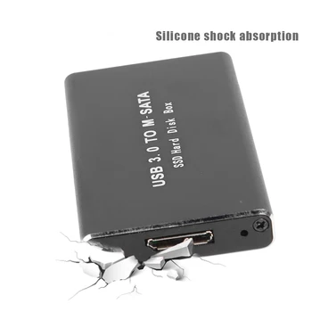 Адаптер USB 3.0 для mSATA Жесткий диск Чехол для жесткого диска Внешний SSD корпус жесткого диска