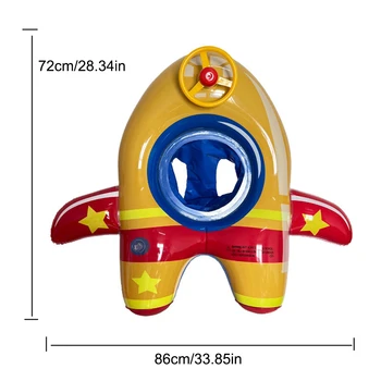 Детская надувная пожарная лодка ПВХ Плавательное сиденье для плавания Мультяшная лодка Бассейн Детские водные игрушки Принадлежности для летнего бассейна для малышей 3-6 лет