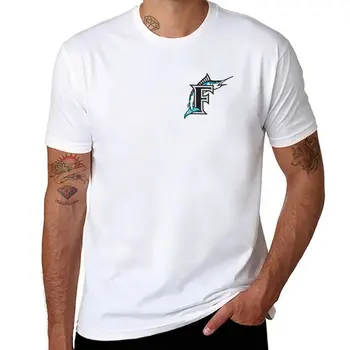 Новые винтажные футболки с логотипом Florida Marlins, топы, быстросохнущие футболки, футболки для мужчин
