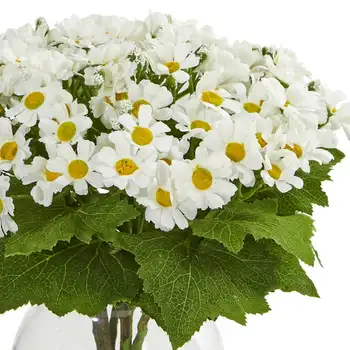 Искусственные цветы в рифленой вазе, белые вазы для украшения дома, подарок для подруги, подарок парню, венок, подарки жениху, Flo