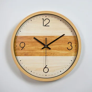 Элегантные настенные часы из дерева и пластика, кварцевые цифровые Настенные часы для спальни, гостиной, Бесшумные, простые, Reloj Digital По Сравнению с домашним декором