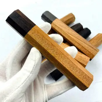 Заготовки для японских кухонных ножей своими руками, замена ножей шеф-повара с восьмиугольной деревянной ручкой