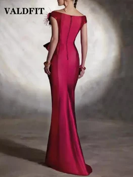 Длинные Элегантные Бордовые платья Русалки для матери Невесты 2023 года с Разрезом, Свадебное платье Vestido Invitada Boda 2022