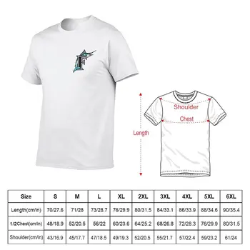 Новые винтажные футболки с логотипом Florida Marlins, топы, быстросохнущие футболки, футболки для мужчин