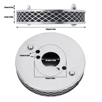 Воздушный фильтр с высоким расходом воздуха, хромированный воздухоочиститель A102 для карбюраторов SU HS4 диаметром 1½ дюйма
