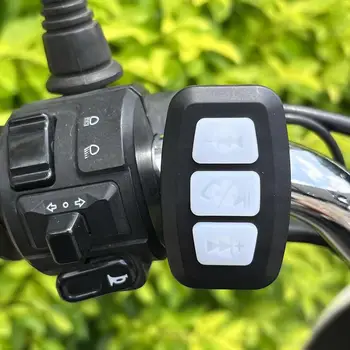 BLUETOOTH Автомобильная беспроводная мультимедийная кнопка Автомобильный Мотоцикл Велосипед Рулевое колесо MP3 Беспроводной Водонепроницаемый звуковой адаптер Пульт дистанционного управления