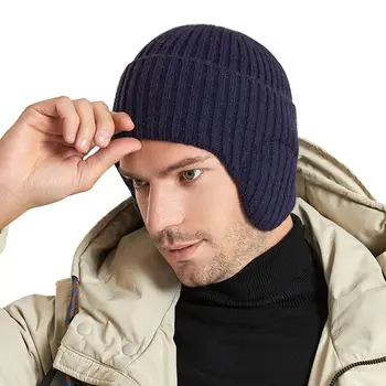 Защита для ушей Зимняя Вязаная шапка Ветрозащитный Велосипедный защитный пуловер, Кепка для защиты ушей от холода, Защитная крышка для ушей