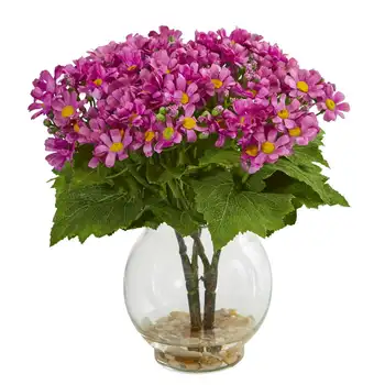 Искусственные цветы в рифленой вазе, белые вазы для украшения дома, подарок для подруги, подарок парню, венок, подарки жениху, Flo