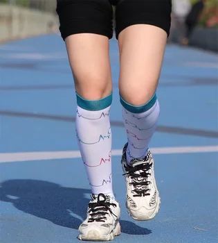 Компрессионные чулки Мужские женские до колена, 20-30 мм рт. ст., спортивные носки для бега беременных, при отеках, диабете, варикозном расширении вен