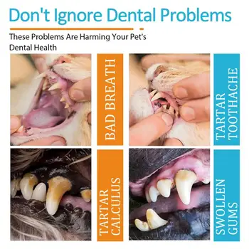 Глубокая чистка Набор для чистки зубов домашних животных Простые и удобные принадлежности для собак Используйте Безопасные Одноразовые прокладки для зубов домашних животных